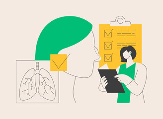 Rhinoplasty abstract concept vector illustration.