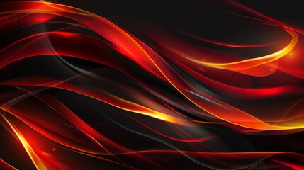 Abstract red and black dynamic waves background