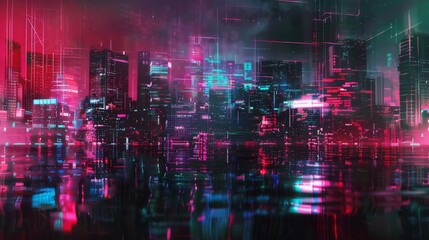 Fototapeta premium Grunge Glitchcore aesthetics background. Abstract digital technology noise effect. Distorted game error texture