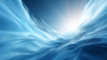 Stunning computer-generated image of a crashing wave. The wave is perfectly formed, with a smooth crest and a powerful curl. The water is clear and blue, and the spray is white and foamy.