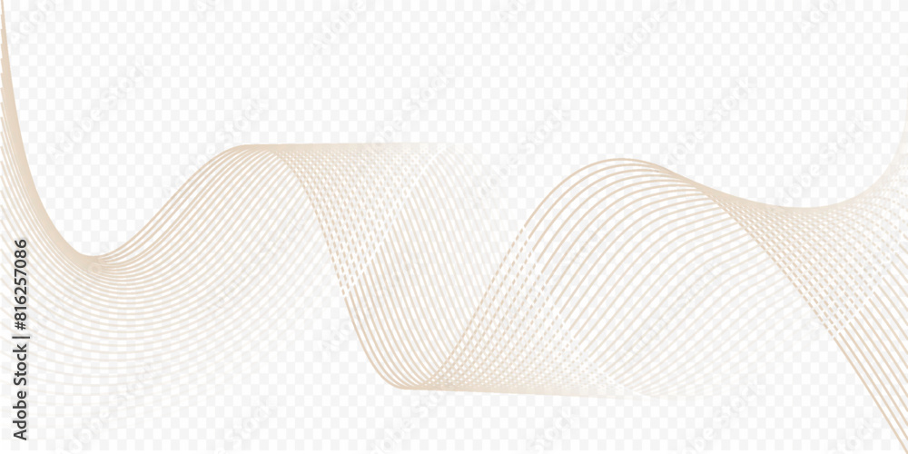 Poster technology abstract lines gold gradient color on white background