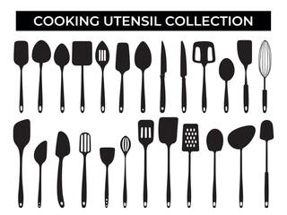 Set of Cooking Utensils on White Background