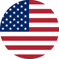 USA circle country flag icon
