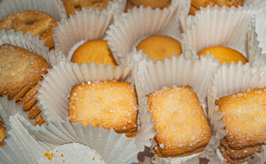 cakes with ingredients of flour, butter and sugar, cakes made without using yeast commonly called butter cookies