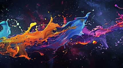 Messy paint strokes and smudges on an old painted wall backround.