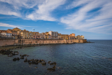 Obraz premium landscape of Siracusa village, sicily. Italy. June 2023