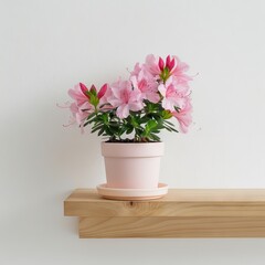 Azalea flower background with copy space.