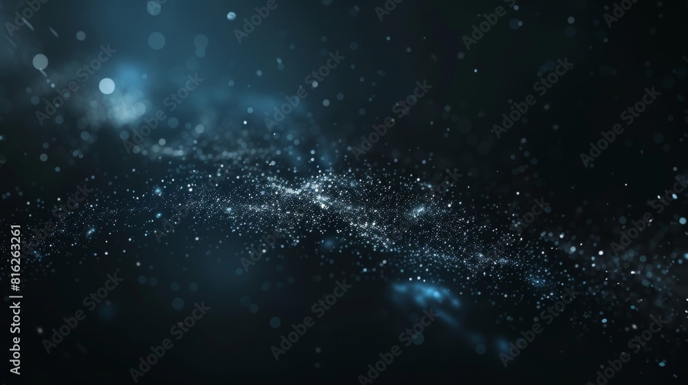 Poster a minimalist representation of the cosmic background with a sp tering of tiny dots against a dark vo