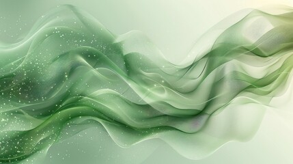 Obraz premium Beautiful Abstract Green wave background