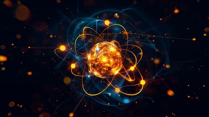 Fototapeta premium A stylized depiction of the phase transition from quarkgluon plasma to the more familiar state of nuclear matter.