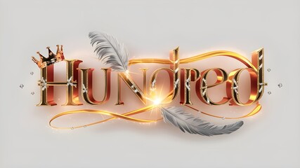 A mesmerizing 3D typographic masterpiece showcasing the name "Nineth" in radiant golden letters. Each letter is elegantly adorn

ed with a delicate crown, a graceful feather, and a dazzling sprinkle o