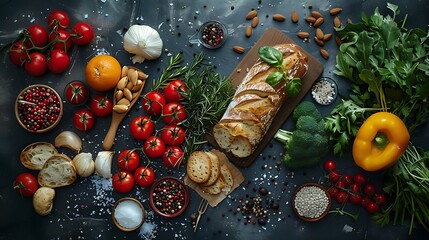 Fresh presentation of Certainly! Here are 100 more traditional food items for a studio shoot:, food...