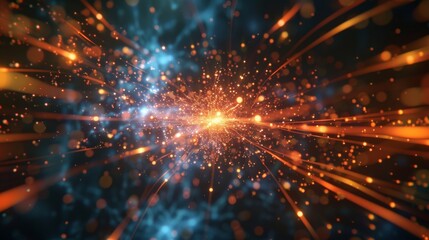 Fototapeta premium An animated GIF demonstrating the dynamic exchange of virtual photons between charged particles.