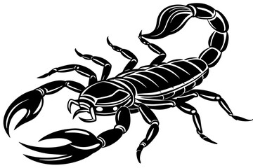 scorpion line art silhouette illustration