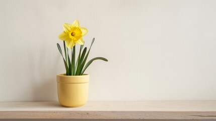 Daffodil background with copy space.