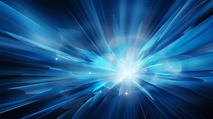 Obraz premium This close-up photo of a blue light streaking through a dark background captures the mesmerizing and dynamic beauty of light. The blue light is bright and piercing