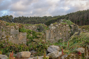 San Tirso ruins in a cloudy day