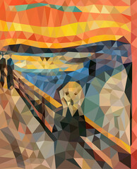 The Scream - Low Poly 2D