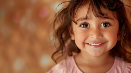 Happy 4 years old latin girl : Generative AI