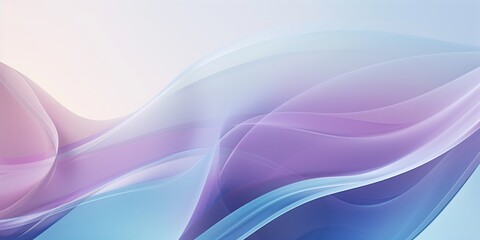 Fototapeta premium Abstract shapes in blue and purple, 3D render with flowing, ribbon-like forms, modern digital artwork