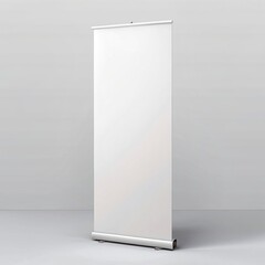 Blank Vertical Roll Up Banner Mockup for Advertising Presentation