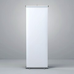 Blank White Roll Up Banner Stand Mockup for Advertising and Marketing Events