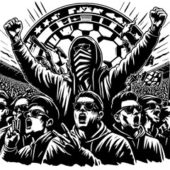 Ultras casual Hooligan Football Fans Vector HD