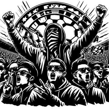 Ultras casual Hooligan Football Fans Vector HD