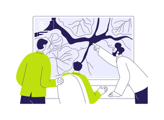 Remote sensing abstract concept vector illustration.