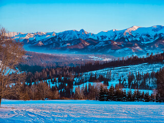 View of the Tatra Mountains and Giewont