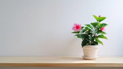Hibiscus background with copy space.