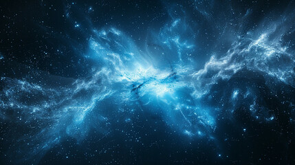 Blue Nebula Unveiling Cosmic Serenity and Celestial Beauty in Spectacular Detail
