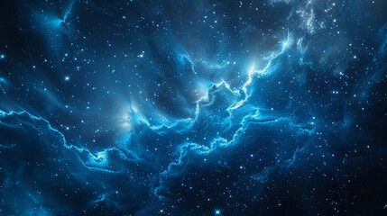 Blue Nebula Unveiling Cosmic Serenity and Celestial Beauty in Spectacular Detail