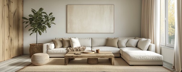 Modern living room with minimal decor