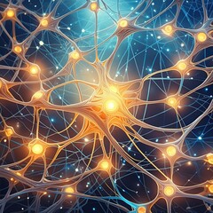An abstract rendering of interconnected neurons, emphasizing mental and emotional health.