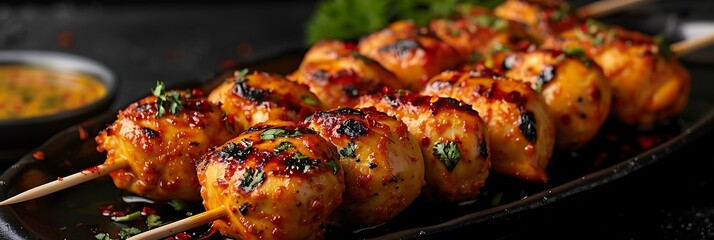 Joojeh Kabab Grilled Saffron Chicken, fresh foods in minimal style