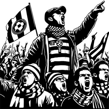 Ultras casual Hooligan Football Fans Vector HD