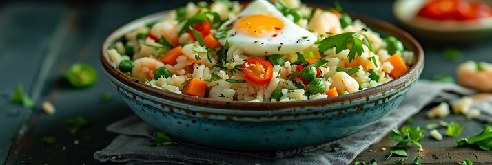 Kedgeree, fresh foods in minimal style