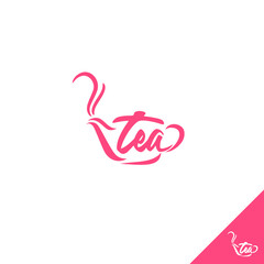 Tea teapot iconic pink vector