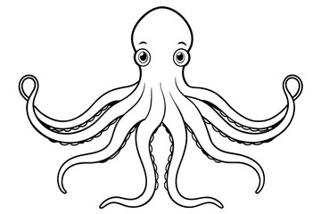 octopus vector silhouette illustration