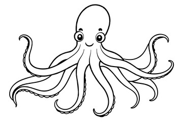 octopus vector silhouette illustration