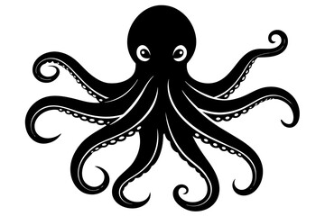 octopus vector silhouette illustration