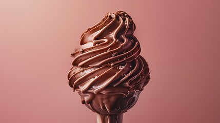 Nutella swirl ice cream, fresh foods in minimal style