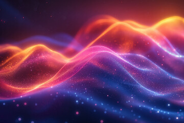 Fototapeta premium Colorful abstract wave particle background