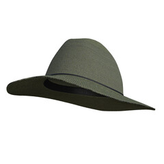 Hat Man Fashion Cloth isolated 3d rendered illustration