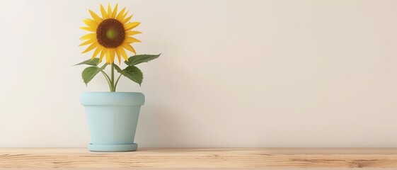 Obraz premium Sunflower background with copy space.