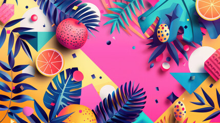 Fototapeta premium Colorful Geometric Elements Background