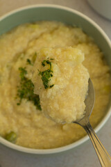 Photograph of healthy food made with quinoa.