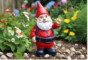 gnomo de jardin de pie