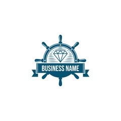 Boat steering wheel ship diamond logo